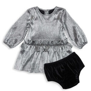 Habitual Kids – Colette Metallic Dress 2-Piece Set